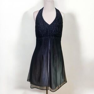 Y2K beaded halter dress